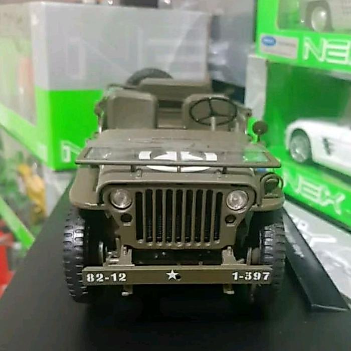 Diecast Welly Skala 1:18 Jeep Willys MB 1941 Baru Bukan Bekas Komplit