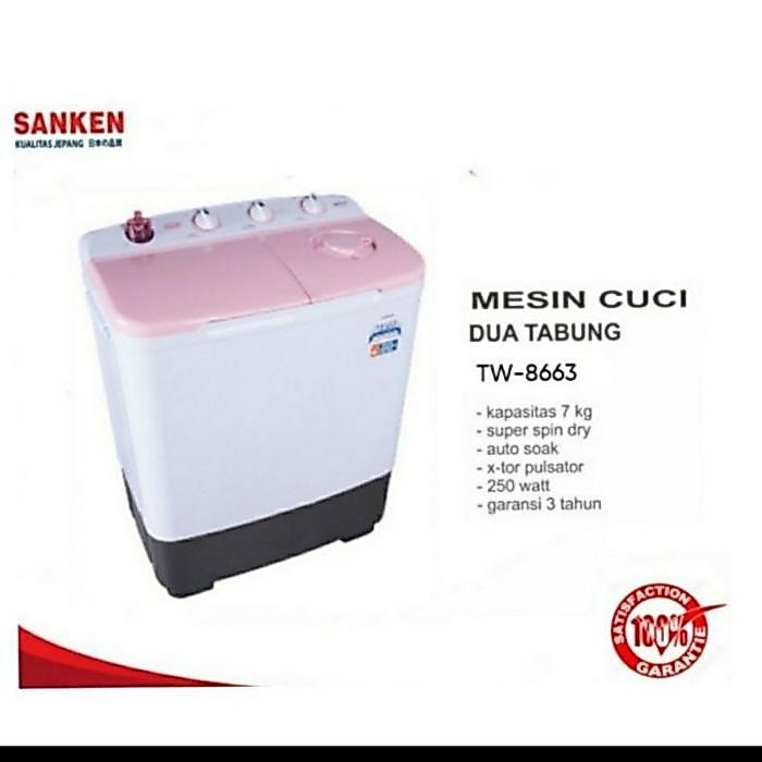 MESIN CUCI SANKEN TW 8663 2 TABUNG TW8663