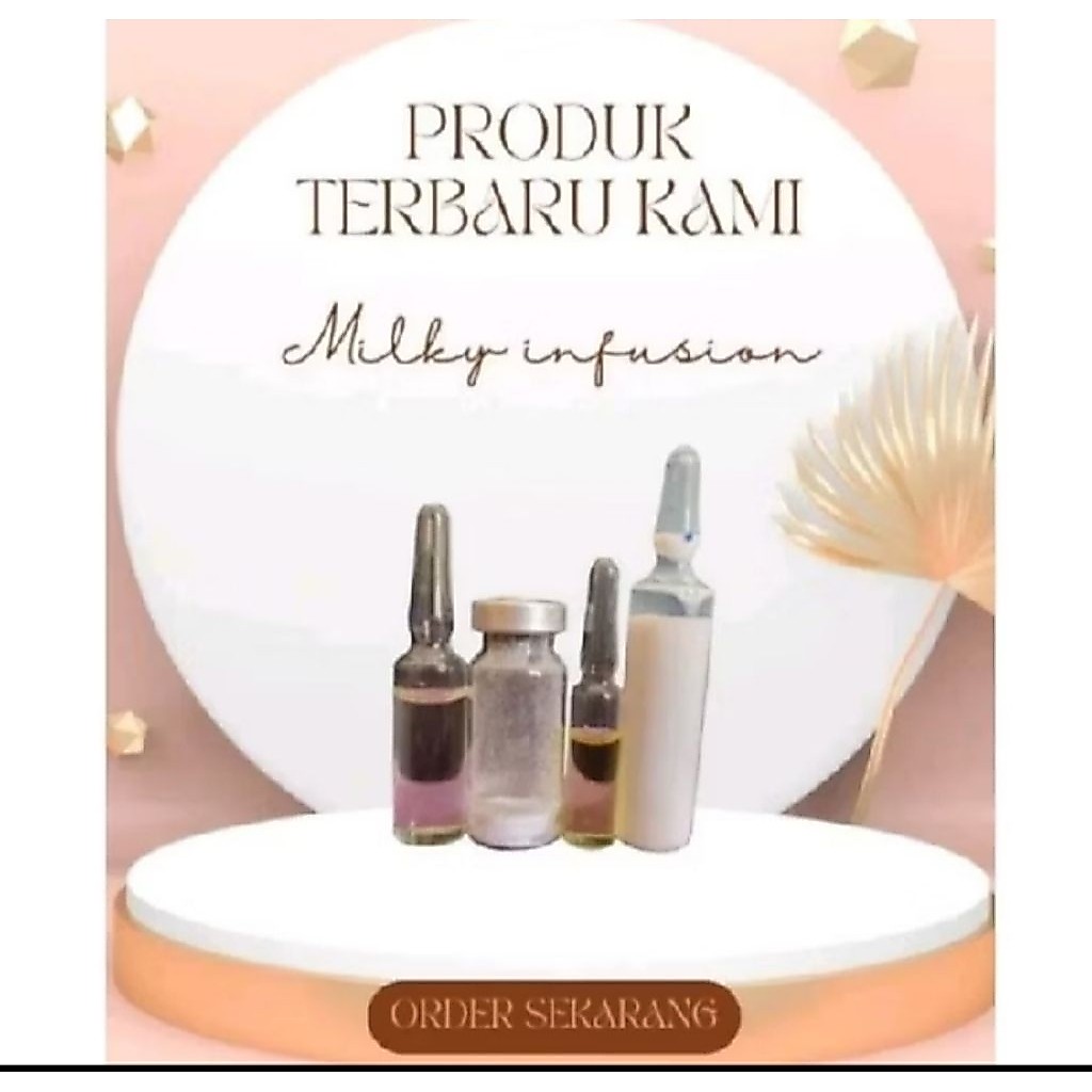 infus milky whitening infus susu original 1 set putih permanen infus milky susu original