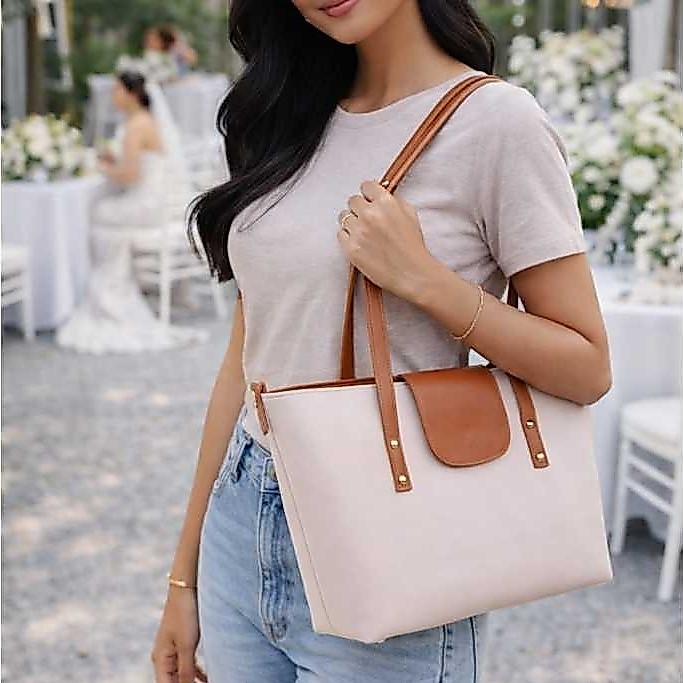 Totebag Wanita Tas Guru Tas Kuliah Tas Kerja Fashion Sehari Hari Collection Import