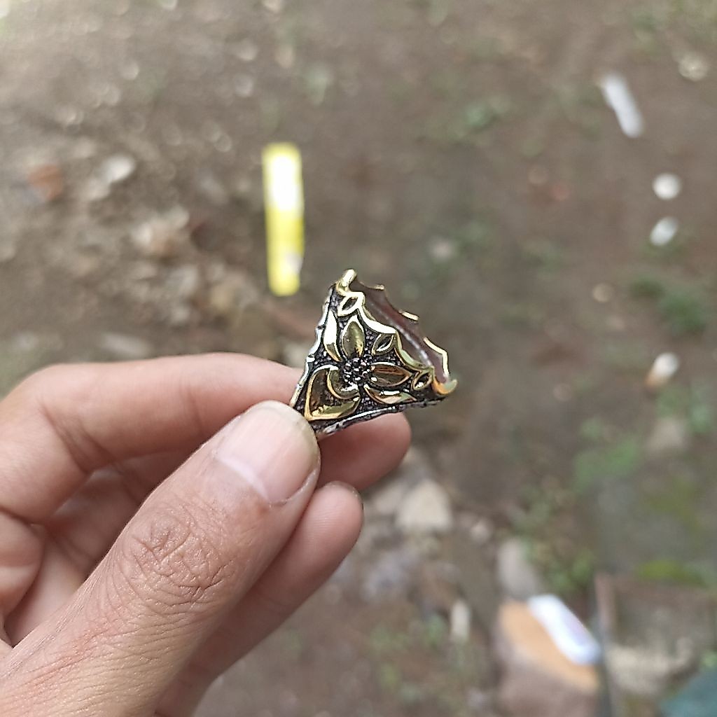 CINCIN UKIR BAHAN KUNINGAN EMBAN UKIR KUNINGAN RING KUNINGAN SARI MODEL UKIR IKETAN KUNSAR