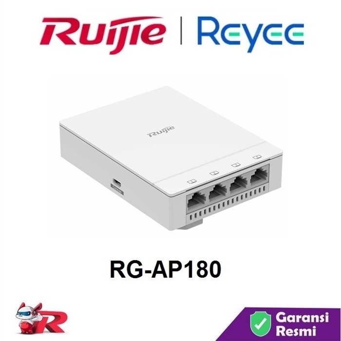 Ruijie RG-AP180 Cloud Access Point Wall Plate Wireless WiFi 6 Dual Band 5 Port Gigabit V
