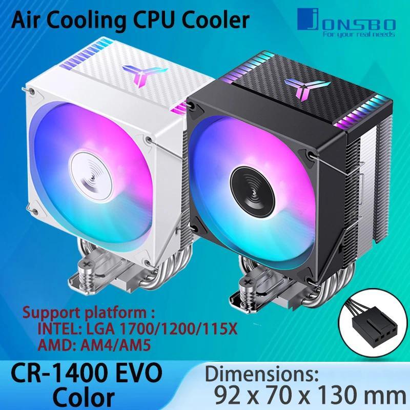 Jonsbo CR1400 EVO Color Series CPU Cooler, Air Tower Raator, Silent, 4pin Automatic Light CPU Fan,4 