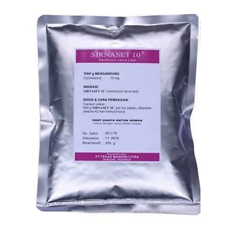 SIRNASET 250 gr - Cyromazine Anti Lalat Pada Ternak Sapi Kambing Ayam