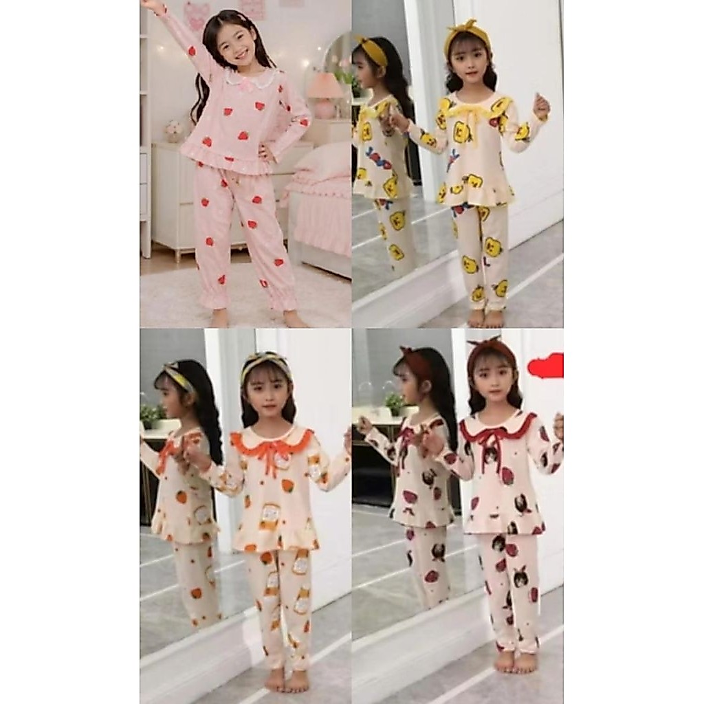 DASTER - PIYAMA KERAH ANAK CEWE IMPORT / DASTER ANAK PEREMPUAN IMPORT / DASTER ANAK IMPORT MURAH / D
