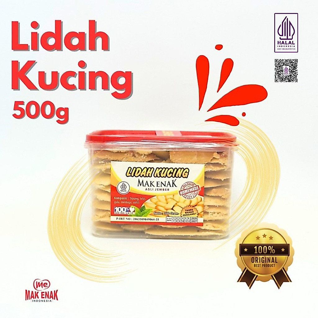 Lidah Kucing Mak Enak Asli Jember (500 Gram)