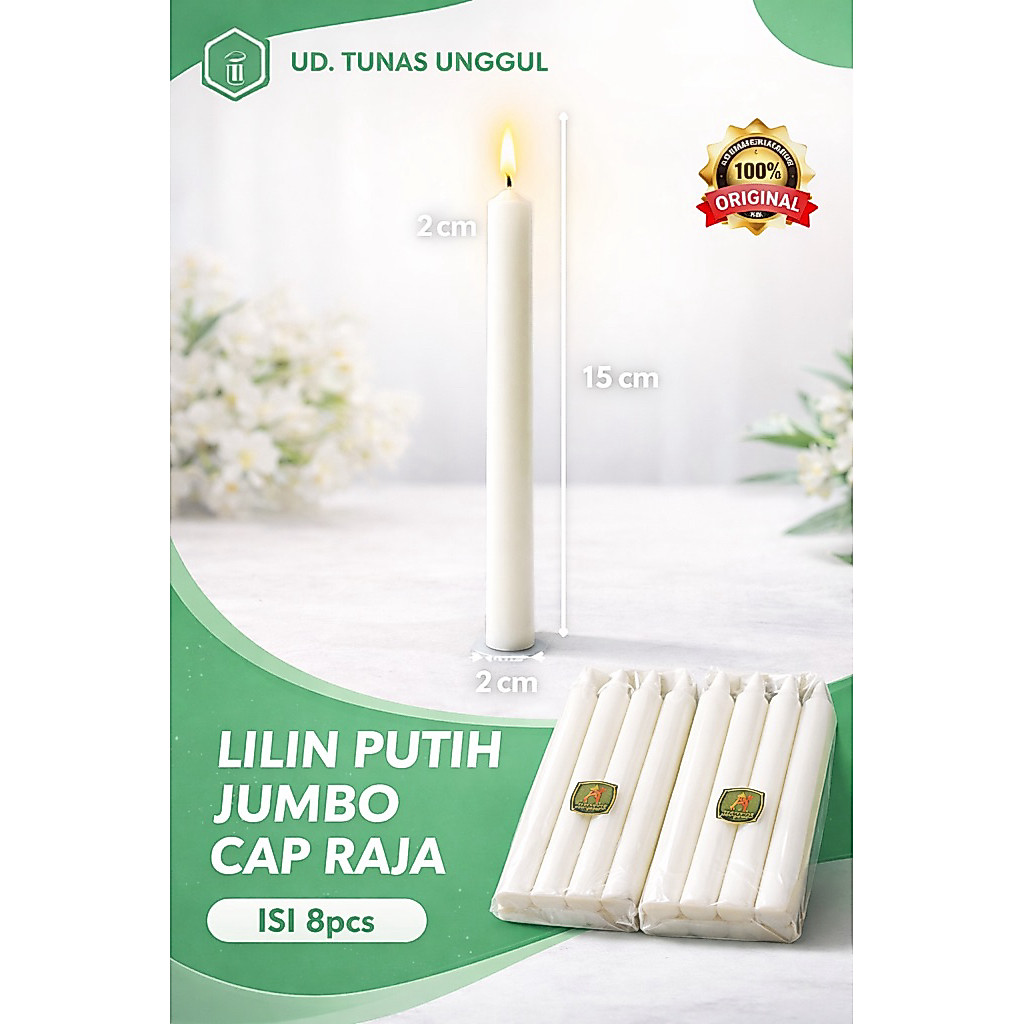 LILIN RAJA JUMBO 1pack isi 8 BATANG / LILIN MATI LAMPU
