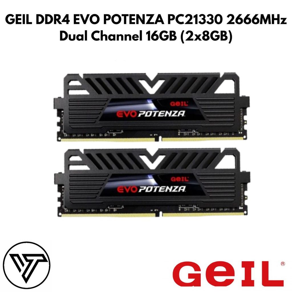 Random Access Memory RAM PC 16GB DDR4 - GEIL EVO POTENZA 16GB DDR4 2666Mhz 16GB (2x8GB)