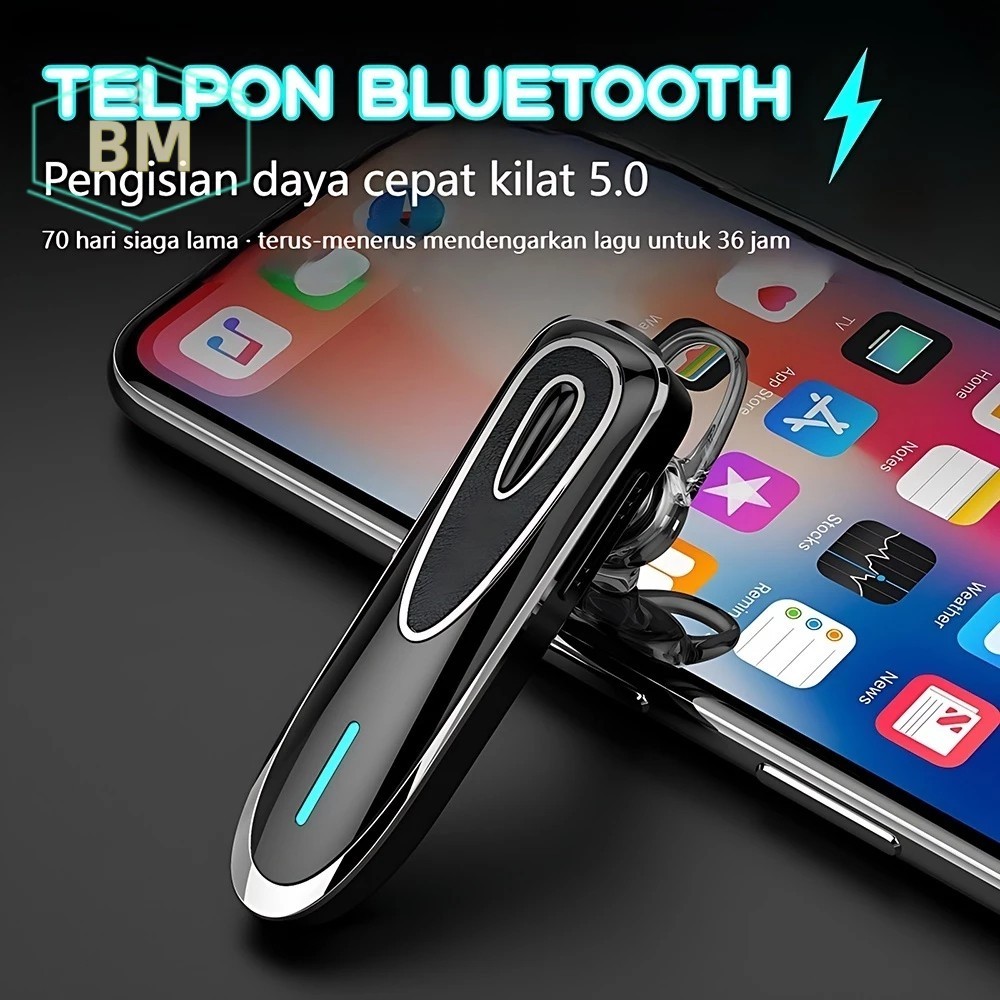 Headset Bluetooth K1 Panjang Earphone Bluetooth Stereo Panggilan Telepon Headphones Bluetooth