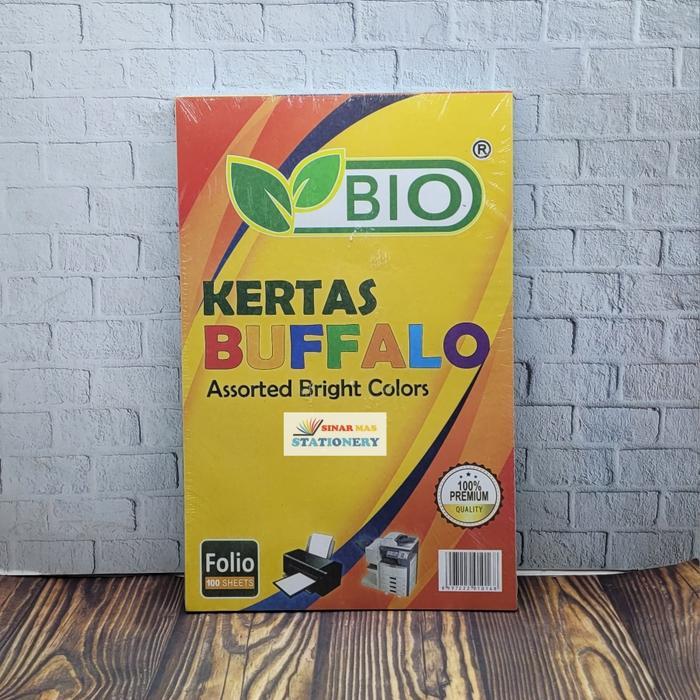 Kertas Buffalo Bio /Kertas Cover/Kertas karton Jilid ukuran F4 (1pack) - Merah
