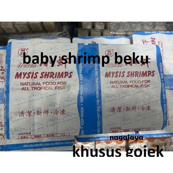 Baby shrimp frozen M27 rebon udang beku pakan ikan khusus gojek
