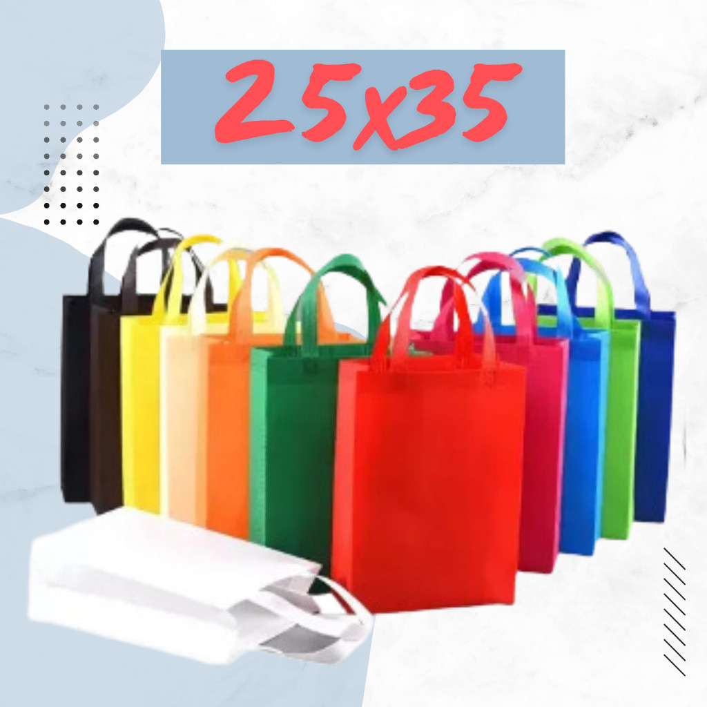 KBA Tas Spunbond Goodie Bag 25x35x8 cm POLOS / Goodie Bag Tebal / POLOS Goodie Bag Handle Tas Belanj