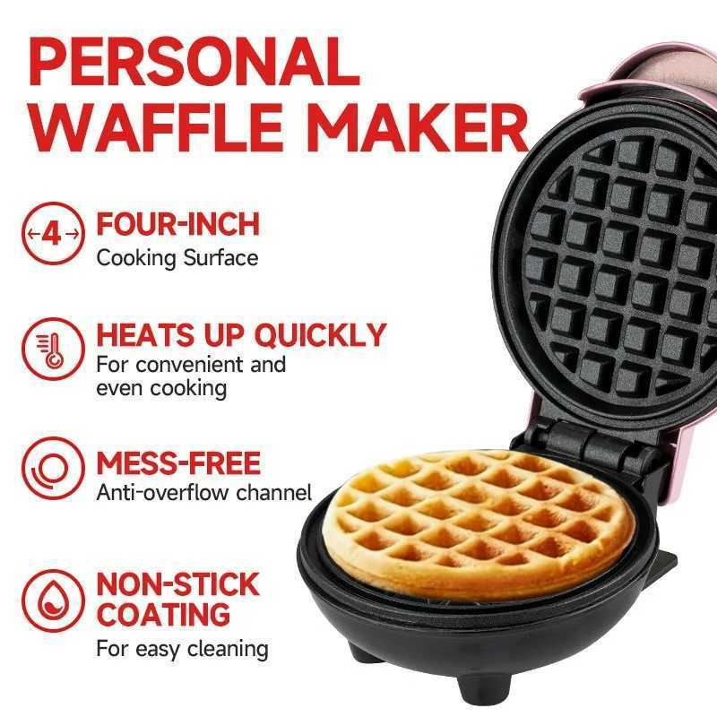 CROWNFUL Cetakan Waffle Maker Electric Mini Non Stick Coating 350W - WF-10