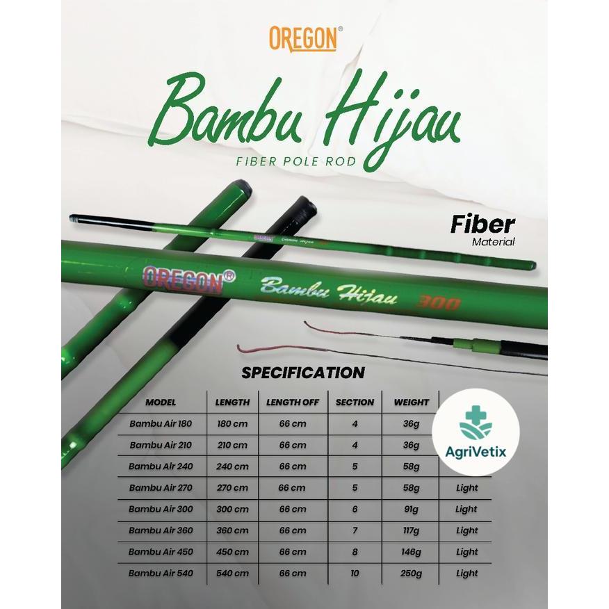 Joran Tegek Oregon Bambu Hijau - 180