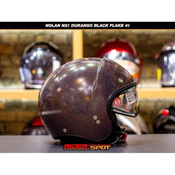 Helm Motor Nolan N21 Durango Black Flak41 Italy Half Face Helmet Ori