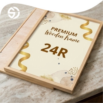 Bingkai Foto Kayu 24R Frame Foto Bingkai Kayu Ukuran 24R 60.9 x 80 cm Bingkai Kayu Pinus Alami