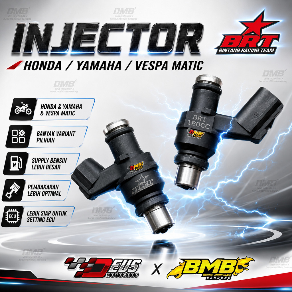 Injector BRT 8 10 Hole 180CC 200CC Yamaha Vixion VVA Aerox Mio M3 R15 VVA NMAX WR155 Lexi