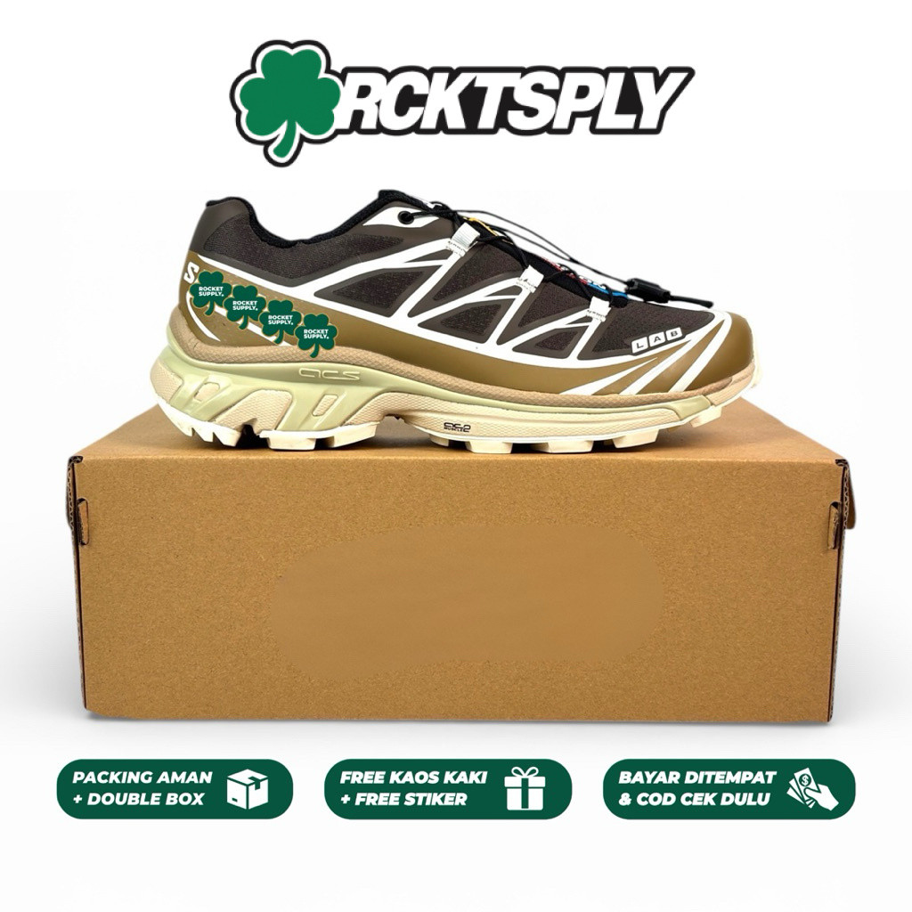 Sepatu Sneakers Pria Wanita Salomon LAB Brown Kangaroo / 100% Baru