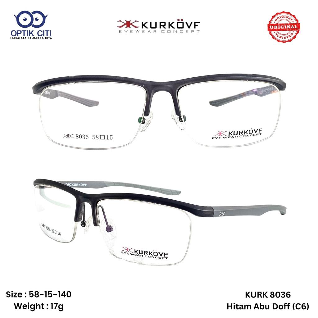 Frame Kacamata Pria Wanita Kurkovf Sporty 8036 Original