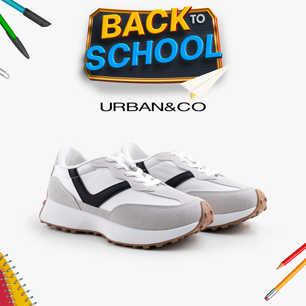 URBAN&CO Eleen Essentials Sneakers Sport Sepatu Sekolah Kuliah Wanita