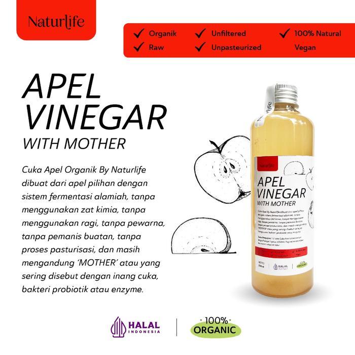 CUKA APEL ORGANIK 1000ML NATURLIFE UNTUK DIET WAJAH ORIGINAL TAHESTA ORGANIK HALAL BRAGG VINEGAR HEI