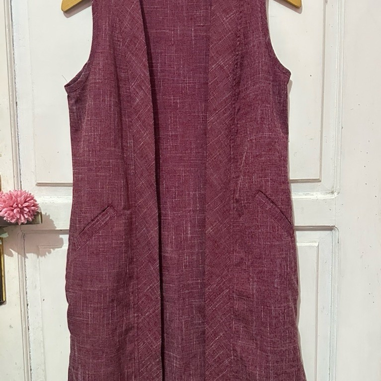 Preloved Outer/vest casual merah maroon wanita