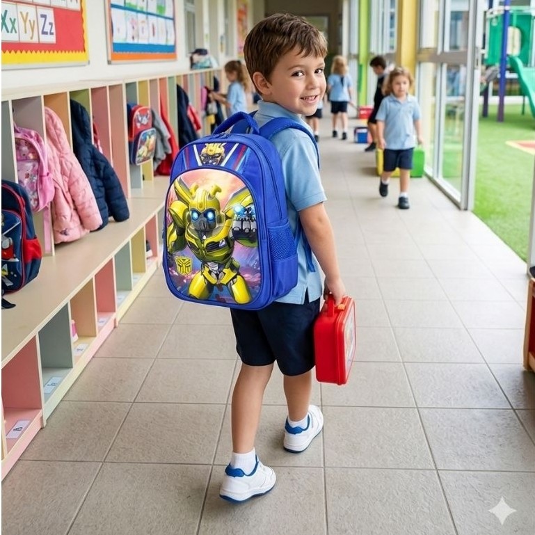 Italy Bags - Tas Sekolah Anak Karakter Bumblebee – Kualitas Alto yang Kokoh & Keren