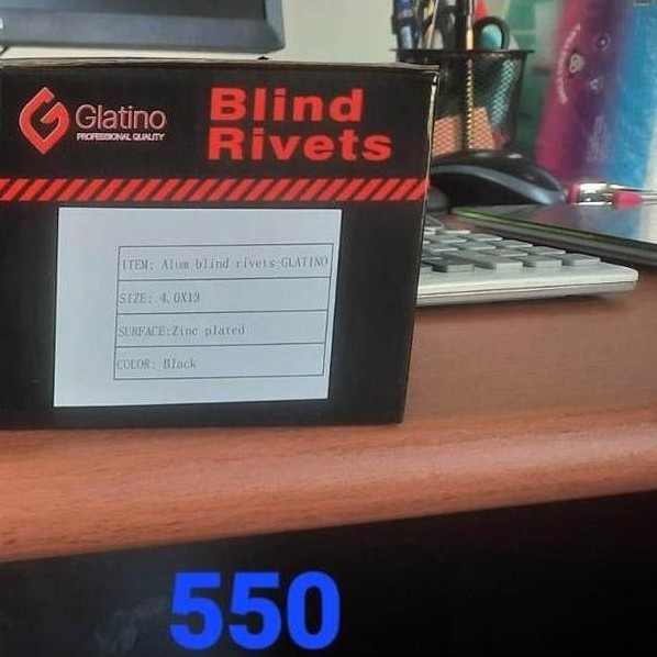 Lone- Paku Rivet Rna Blind Rivet 550 Black Brown White 4 Mm X 12,7 Mm