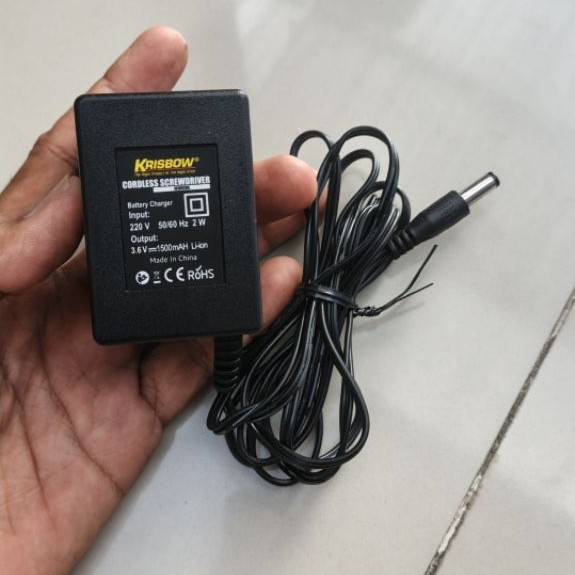 Adaptor charger 3,6 V - adaptor charger cordless original krisbow new