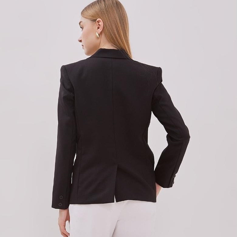 TERBARU VALINO LADIES Blazer Wanita (Hitam & Cream)