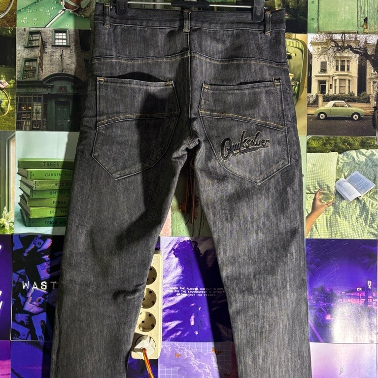 Quiksilver Japanese Gray Jeans Size 28 Preloved