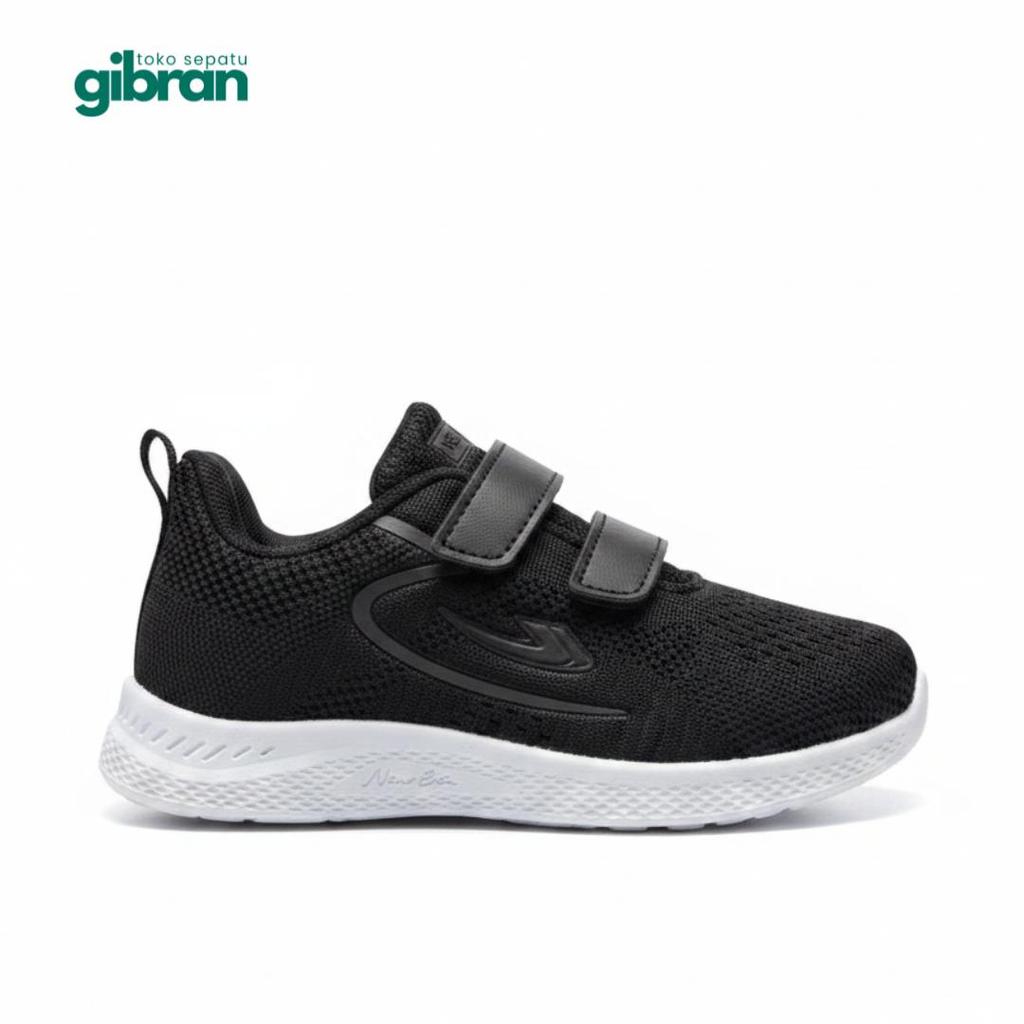 NEW ERA PROLEXUS BENTLEY 01 V 29-32 Black White Sepatu Anak Sekolah Soft Suede