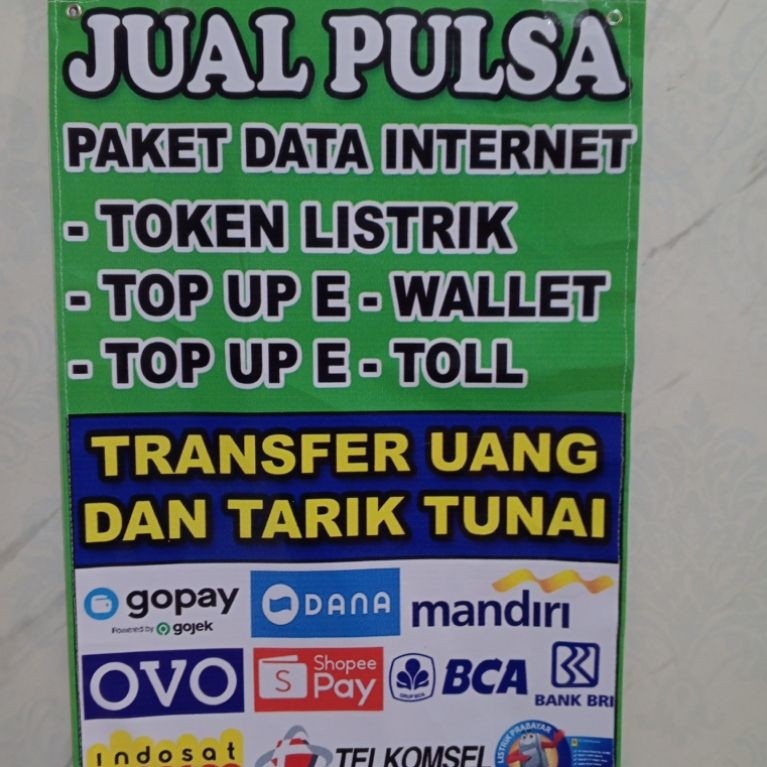 Spanduk Jual Pulsa Dan Tarik Ready Stok