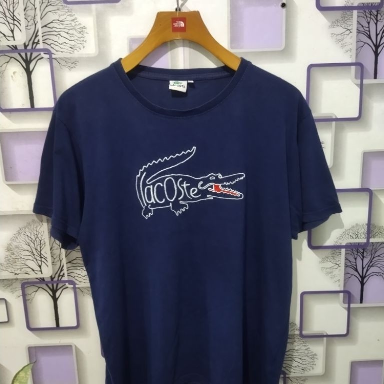kaos lacoste logo bordir