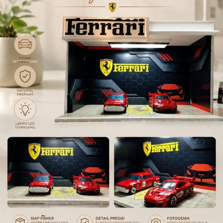 DIORAMA HOTWHEEL FERRARI RAK HOTWHEEL PAJANGAN