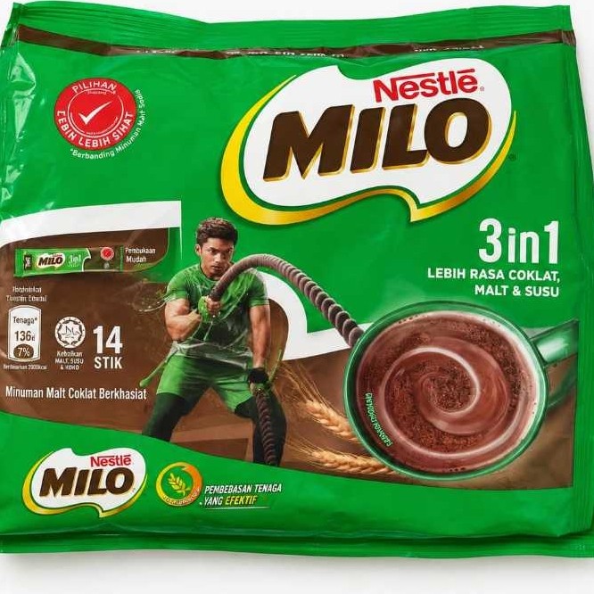 Milo 3in1 Malaysia/Milo stik/Saset isi 14