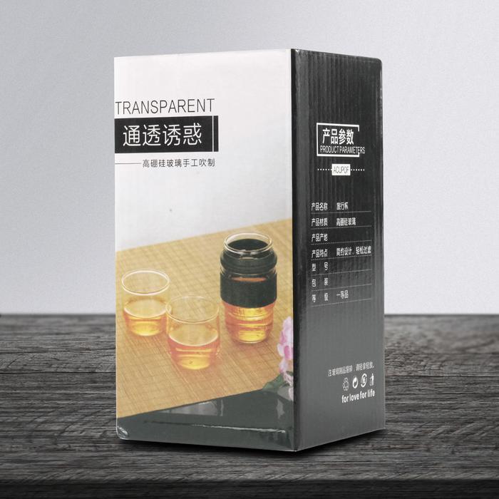 Gelas Saringan Rempah Teapot Infuser Kaca Mug Air Panas Teh