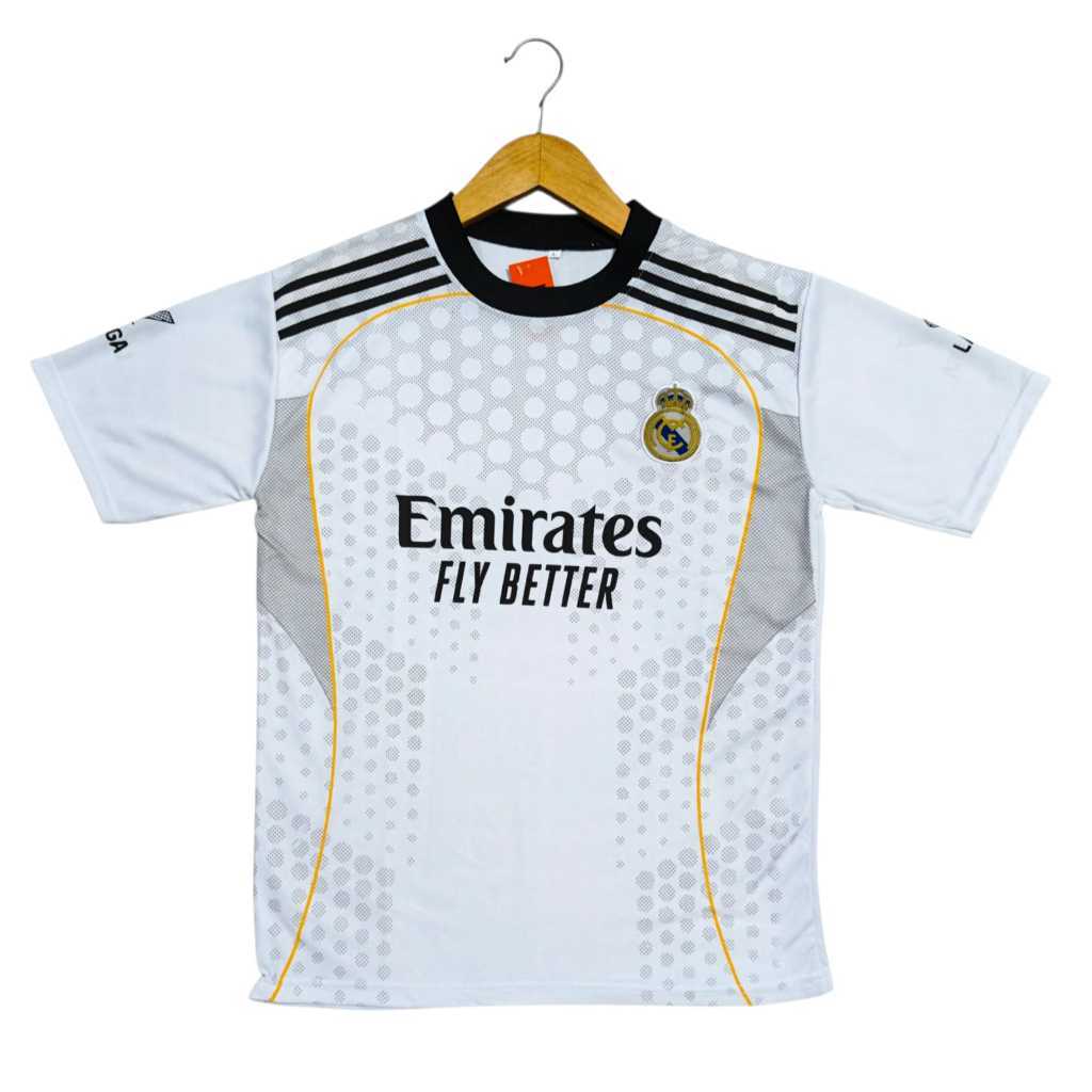 BAJU BOLA MADRID DEWASA / JERSEY REAL MADRID PUTIH HITAM DEWASA