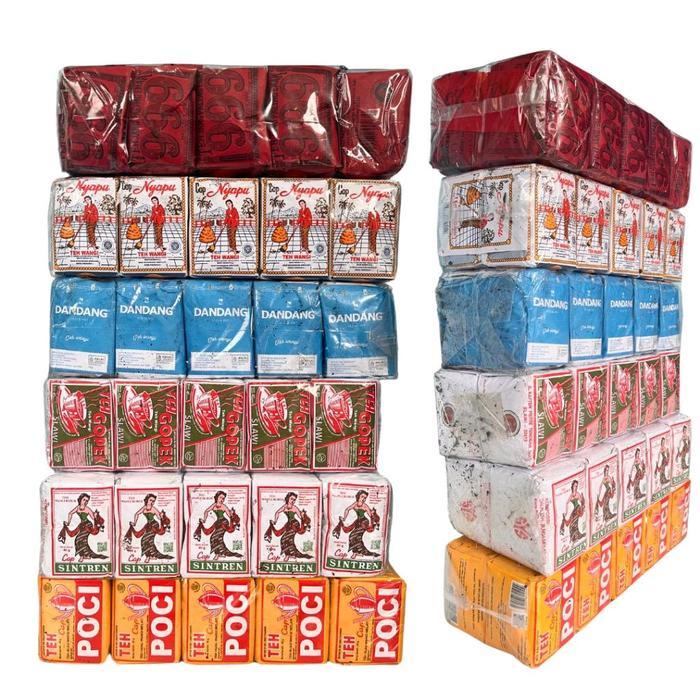 PROMO  Paket usaha 6 slop (60pc) teh dandang,teh gopek,teh sintren,teh nyapu,teh poci,teh999 Tea