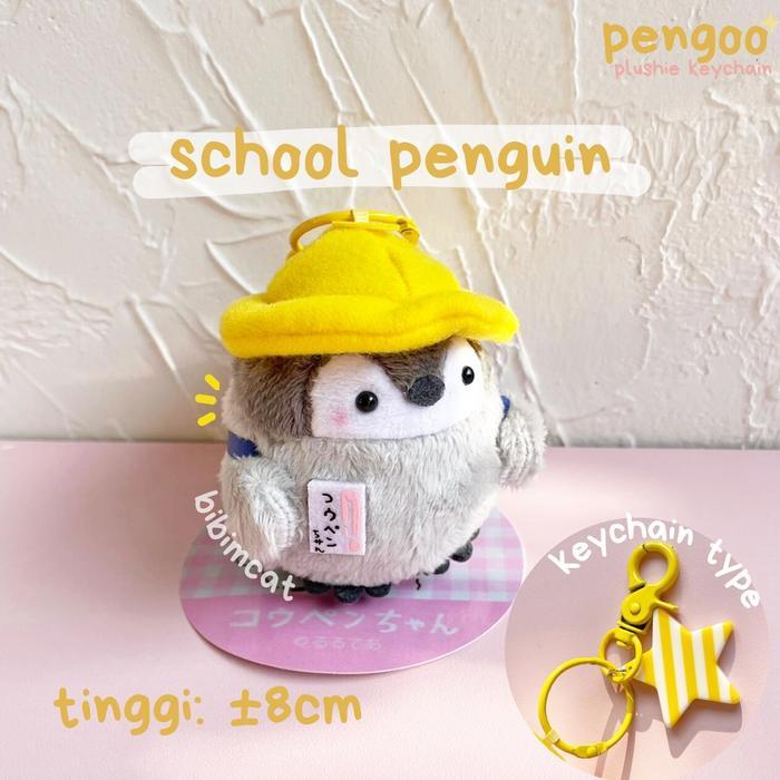 PROMO Pengoo Plushie Keychain / Gantungan Kunci Boneka Penguin Premium - School Penguin