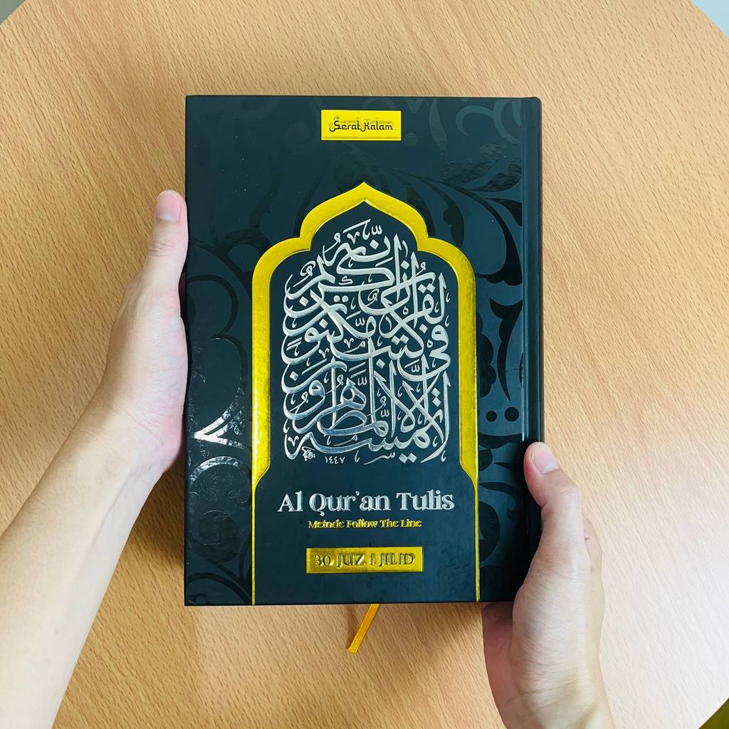 B5 HC - (COVER HITAM) Al Quran Tulis Menulis (Juz 1 sampai 30) Alquran Follow The Line Premium