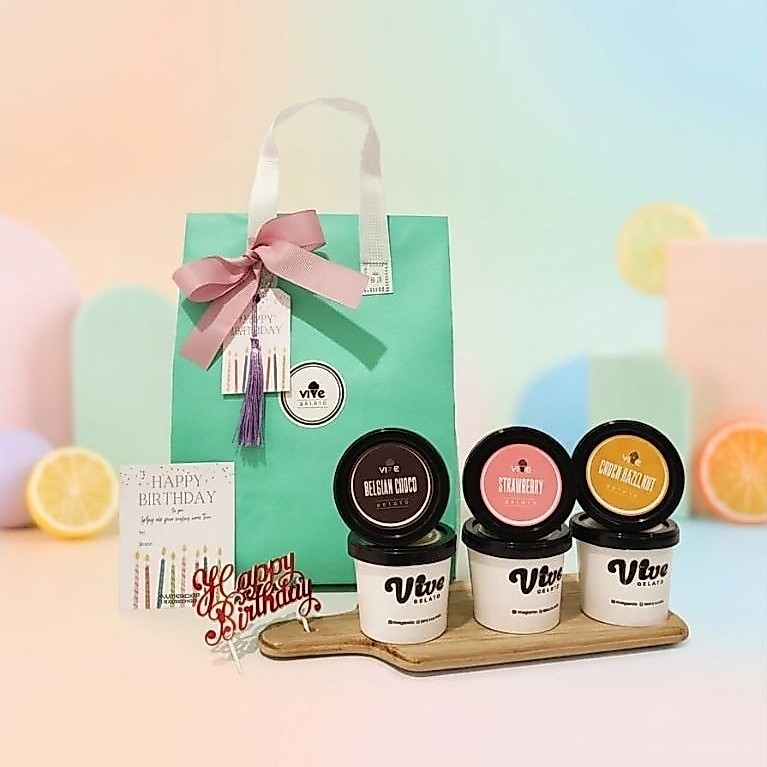 Hamper birthday gift gelato 10 cup