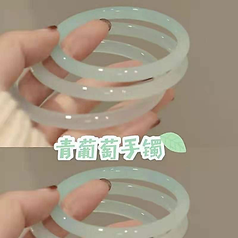 Simulasi anggur hijau gelang giok gelang lonceng strip tipis gelang gadis gelang tipis