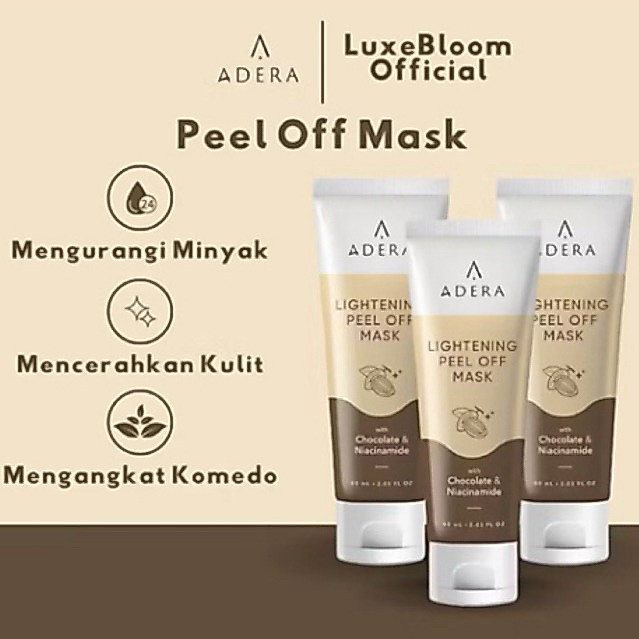 Adera masker wajah & komedo Lightening Peel off mask