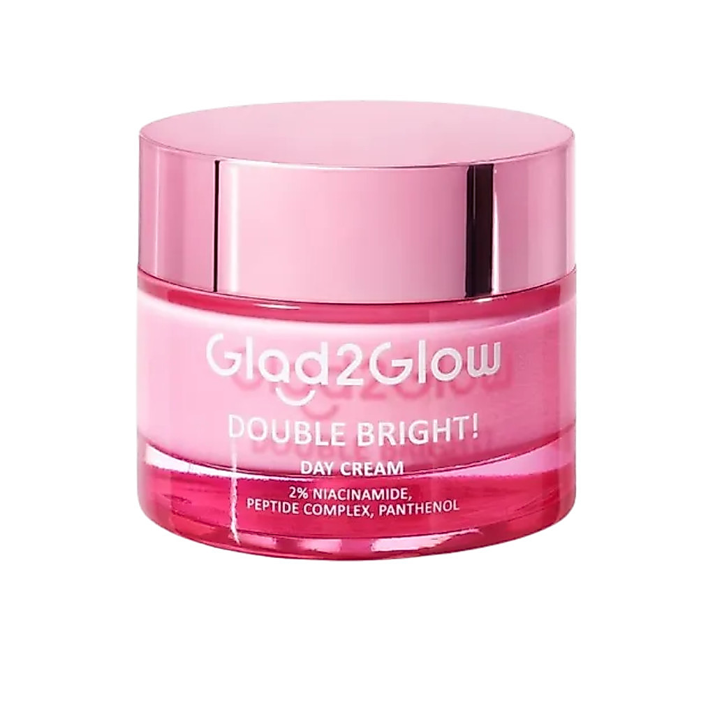 Glad2Glow Double Bright Day Cream tone up cream moisturizer brightening wajah cream pemutih wajah da