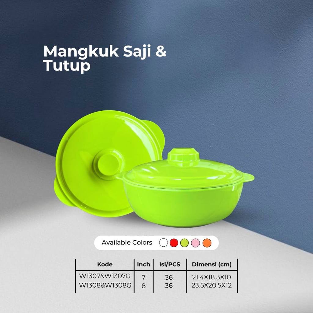 MANGKOK SAJI & TUTUP MELAMIN / Mangkok Tutup Melamin / Mangkok Sayur / Mangkok Saji / Mangkok Besar 