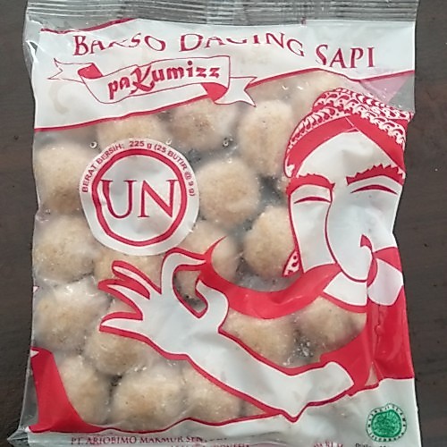 (UN) BAKSO PAK KUMIS PA KUMIZZ 225 GR 25 PCS BASO DAGING SAPI PAKUMIZZ KUMIZ