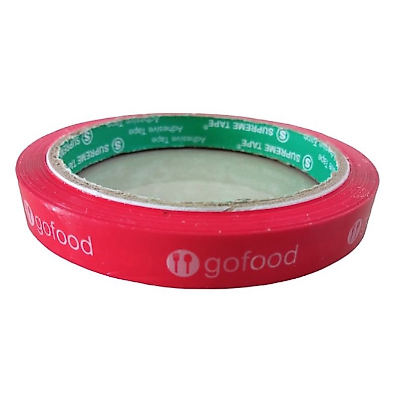 Lakban gofood Isolasi go food merah 12mm 50 yard
