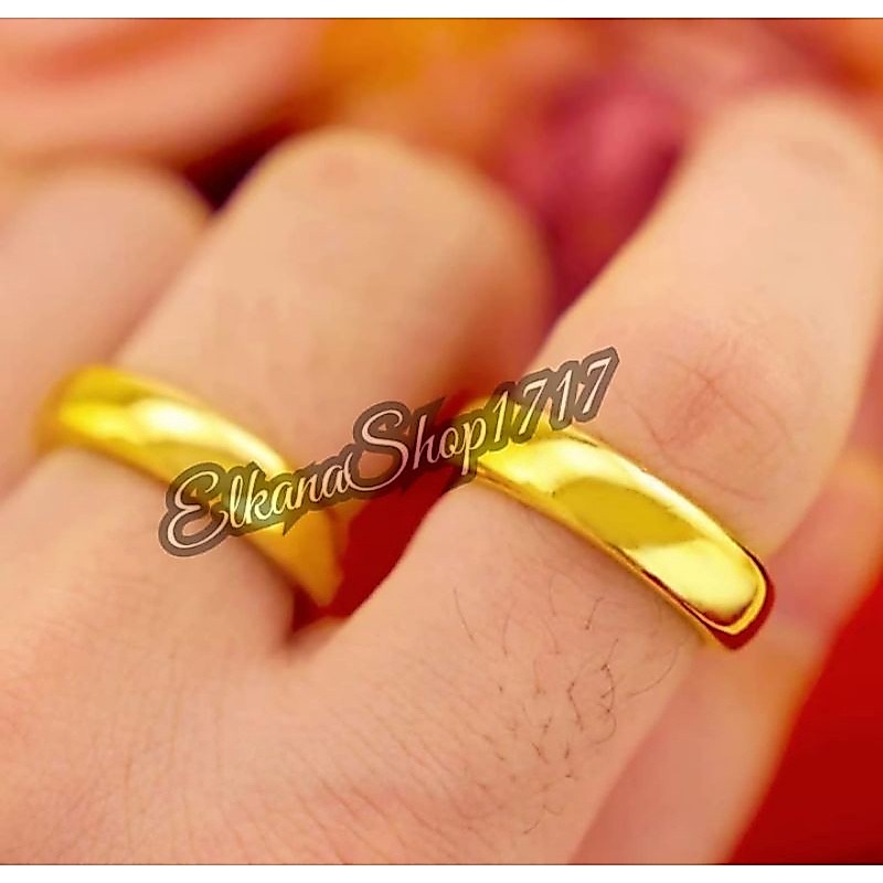 CINCIN TITANIUM LOGAM UANG GOPEK (500) KUNINGAN PERHIASAN MURAH BERKUALITAS ANTI KARAT & ANTI LUNTUR