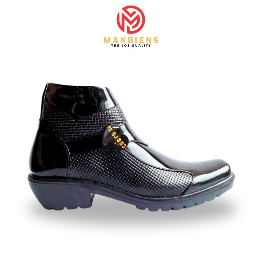 Sepatu Pdh Boots Pria Kulit Premium Medali K383 - Sepatu Pantofel Tinggi Pria Pdh Tni Polri Satpam
